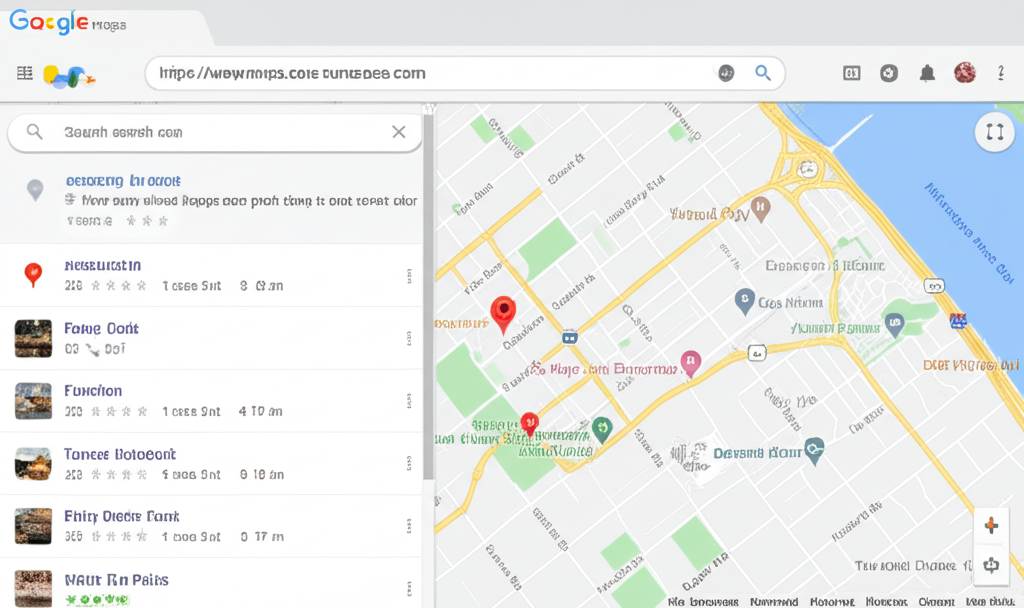 Google Maps local search results