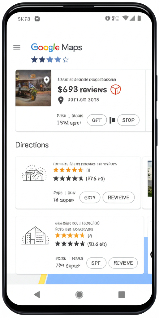Google Maps business profile on mobile