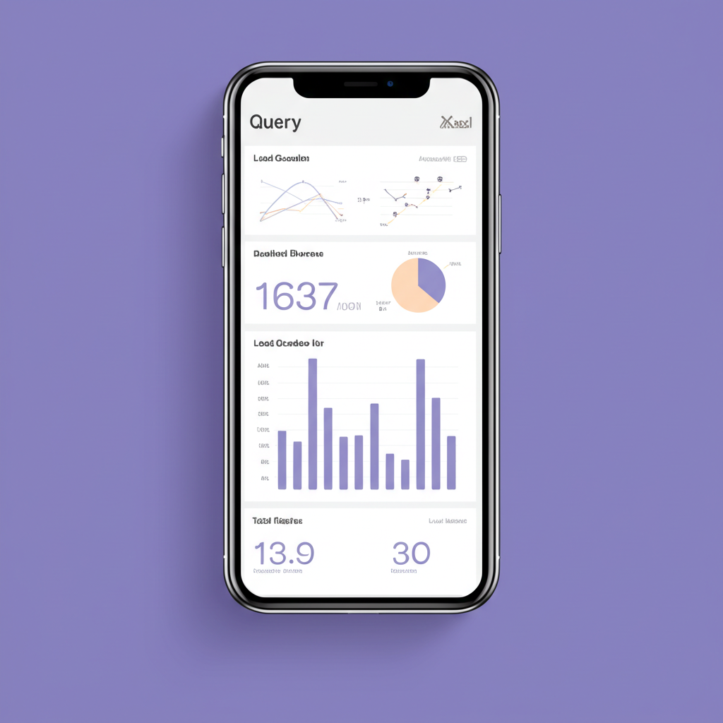 Smartphone displaying sales automation dashboard